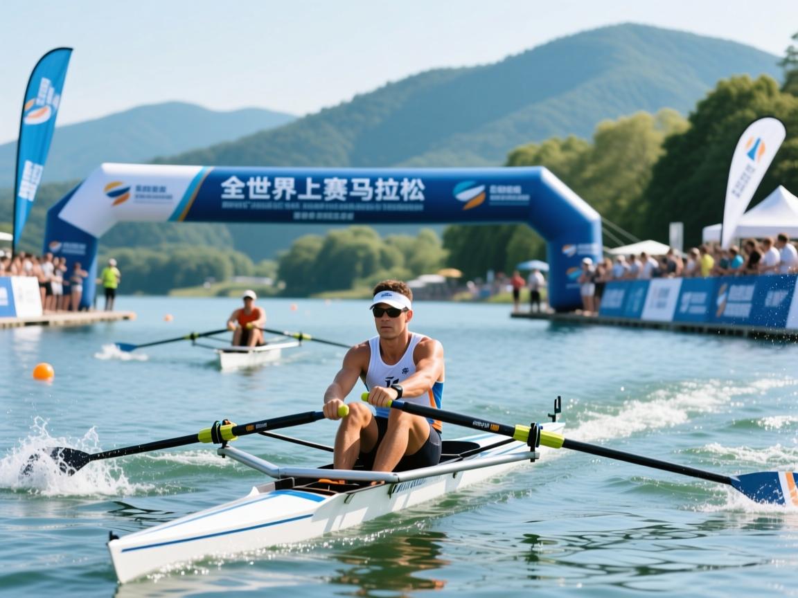 db真人官网-湖畔激情澎湃，轻艇马拉松开赛在即，全世界陆上赛艇马拉松划得最快的人  第3张